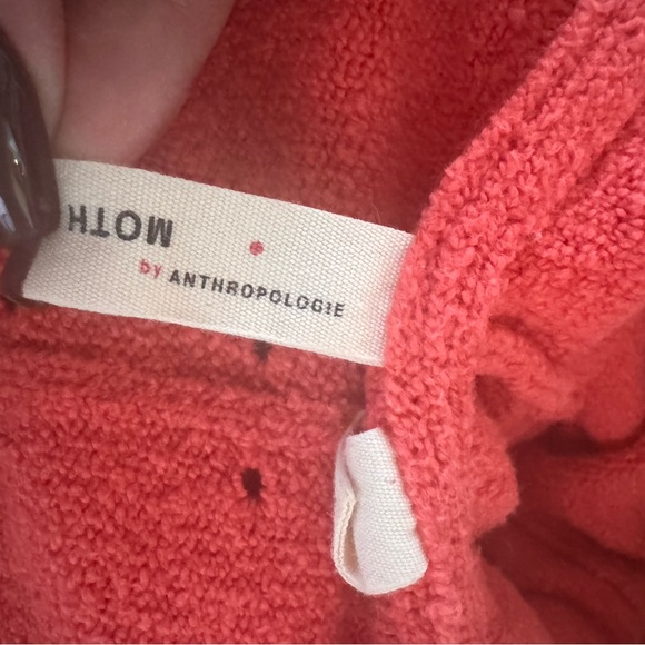 MOTH Anthropologie Vibrant Red Women's Crew Neck Sweater With Hood - XS - Picture 6 of 8